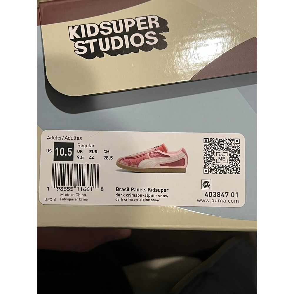 Kidsuper x Puma brazil sneaker "Dark Crimson/Alpine Snow" - Picture 8 of 8